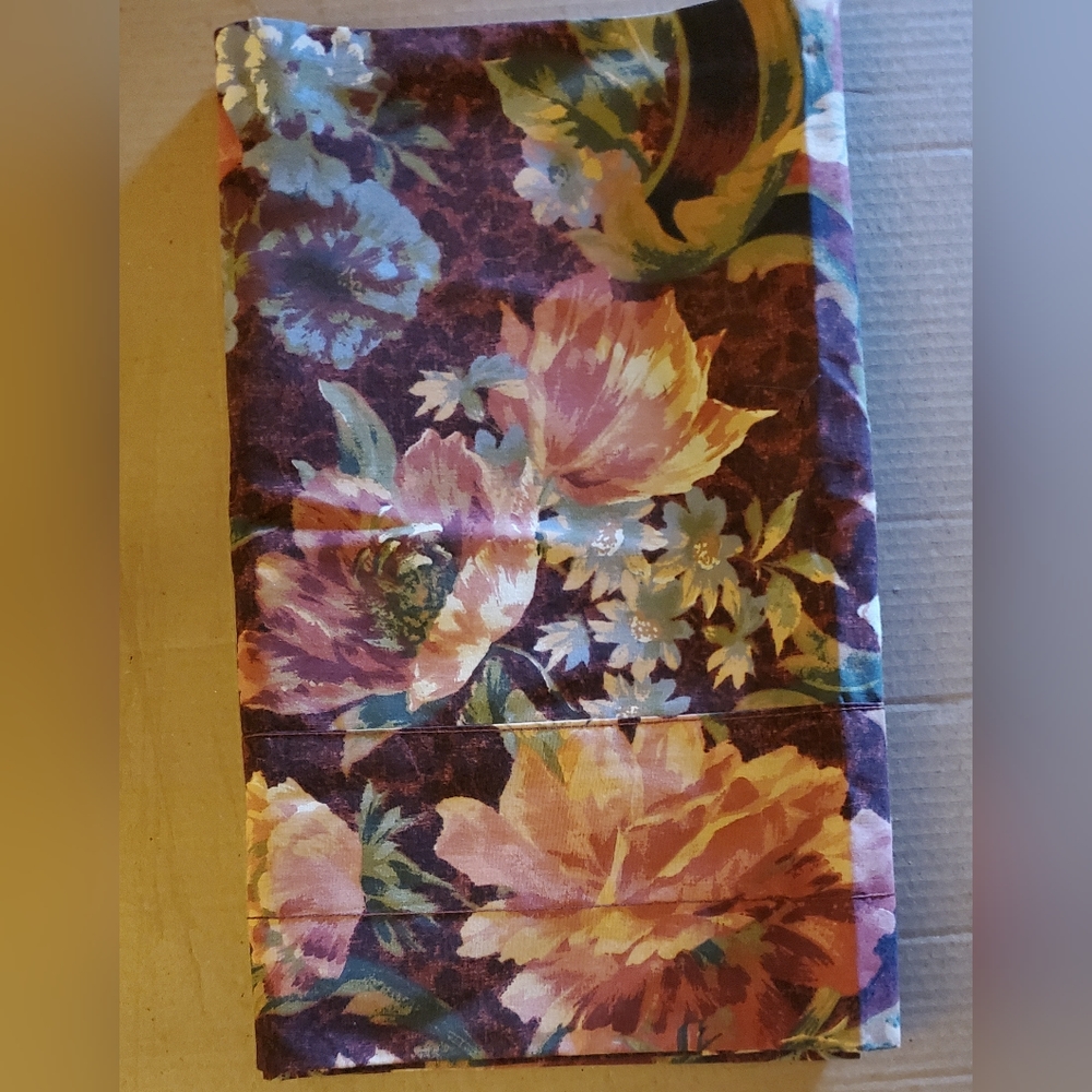 Floral Print Window Valance**Rich Colors**New**Salesman Sample